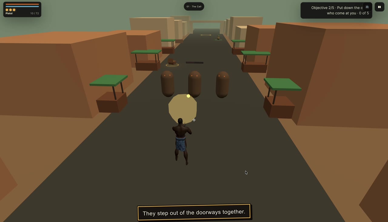 Abija Wara gameplay: the player runs through the Ibadan market road